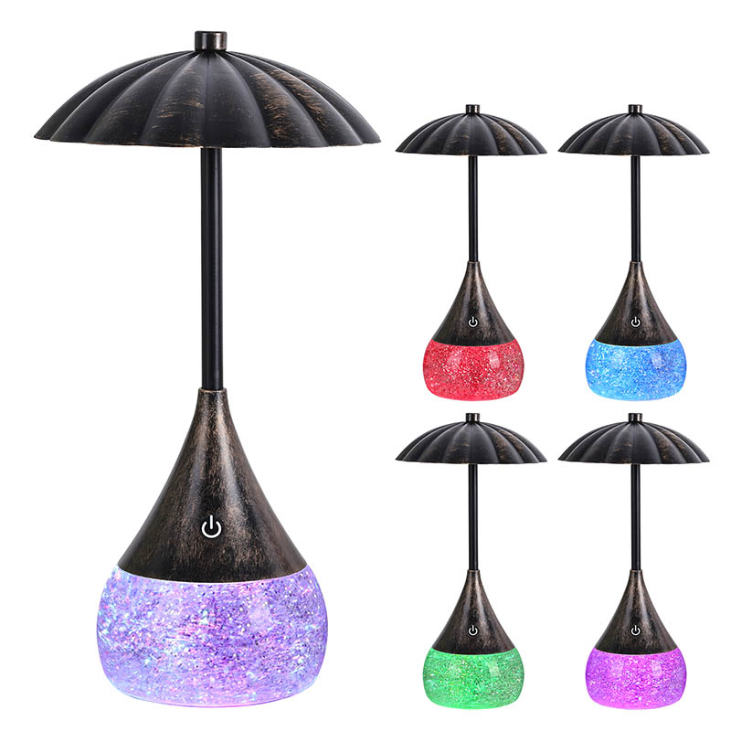 RGB parıldayan şüşə ilə təbii işıq lampası lampası