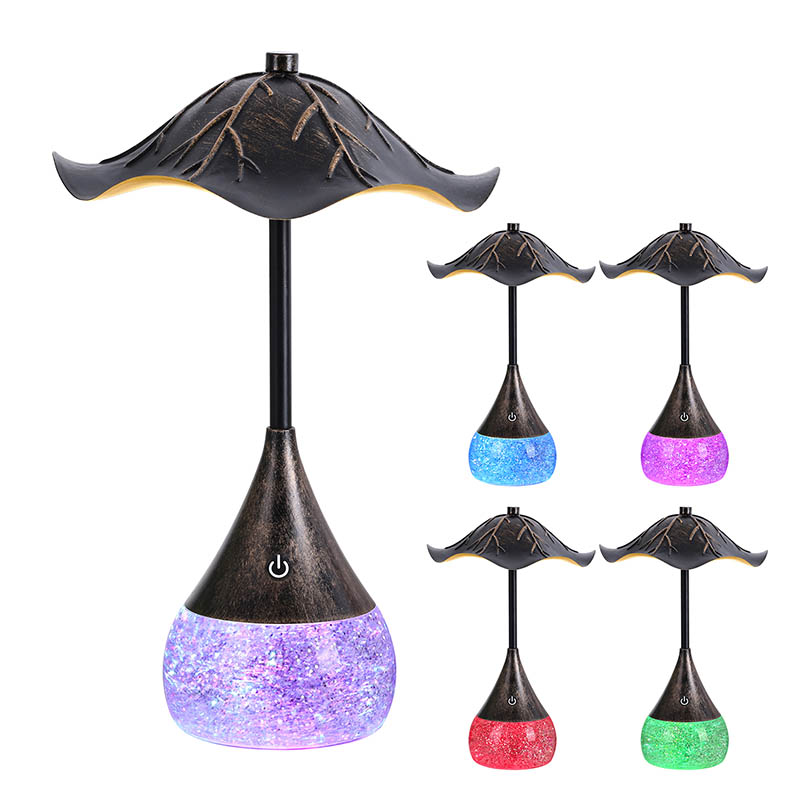 RGB Parlaq Baza ilə Retor LED masa lampası